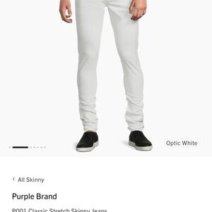 Purple Brand Optic White Skinny Jeans